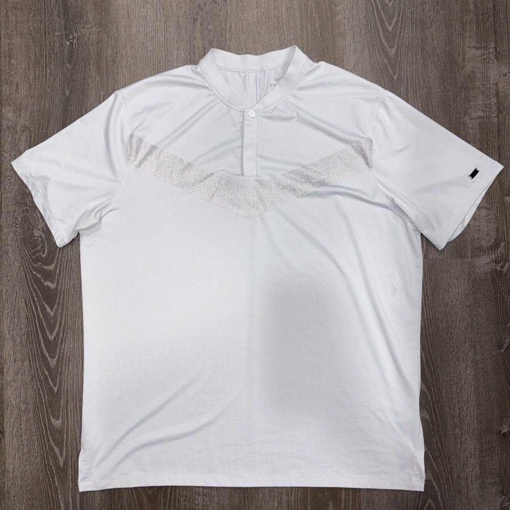 Nike Tiger Woods Vapor Reflective Blade Collar Polo Shirt XL TW White BV0501-043